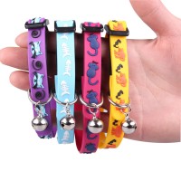 Adjustable Silicone Doggie Collar with Bell 