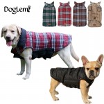 Waterproof Reversible Dog Jacket  Plaid Winter Dog Coats 