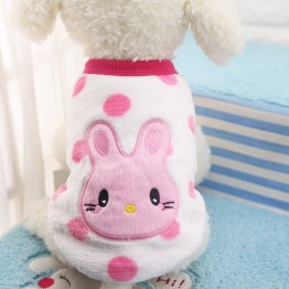 Adorable Bunny Themed Pink Doggie Sweater 
