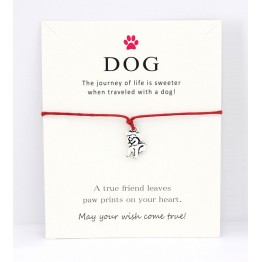 Dog Paw Love Animal Card Bracelets 