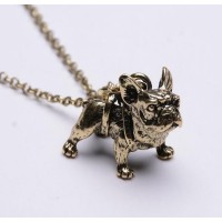 Vintage French Bulldog Necklace