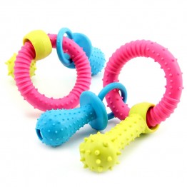Sound Knot Interaction Pet Toy Natural Rubber Durable Nipple Shape Small Dog Training Chewing Playing Pet Toys 